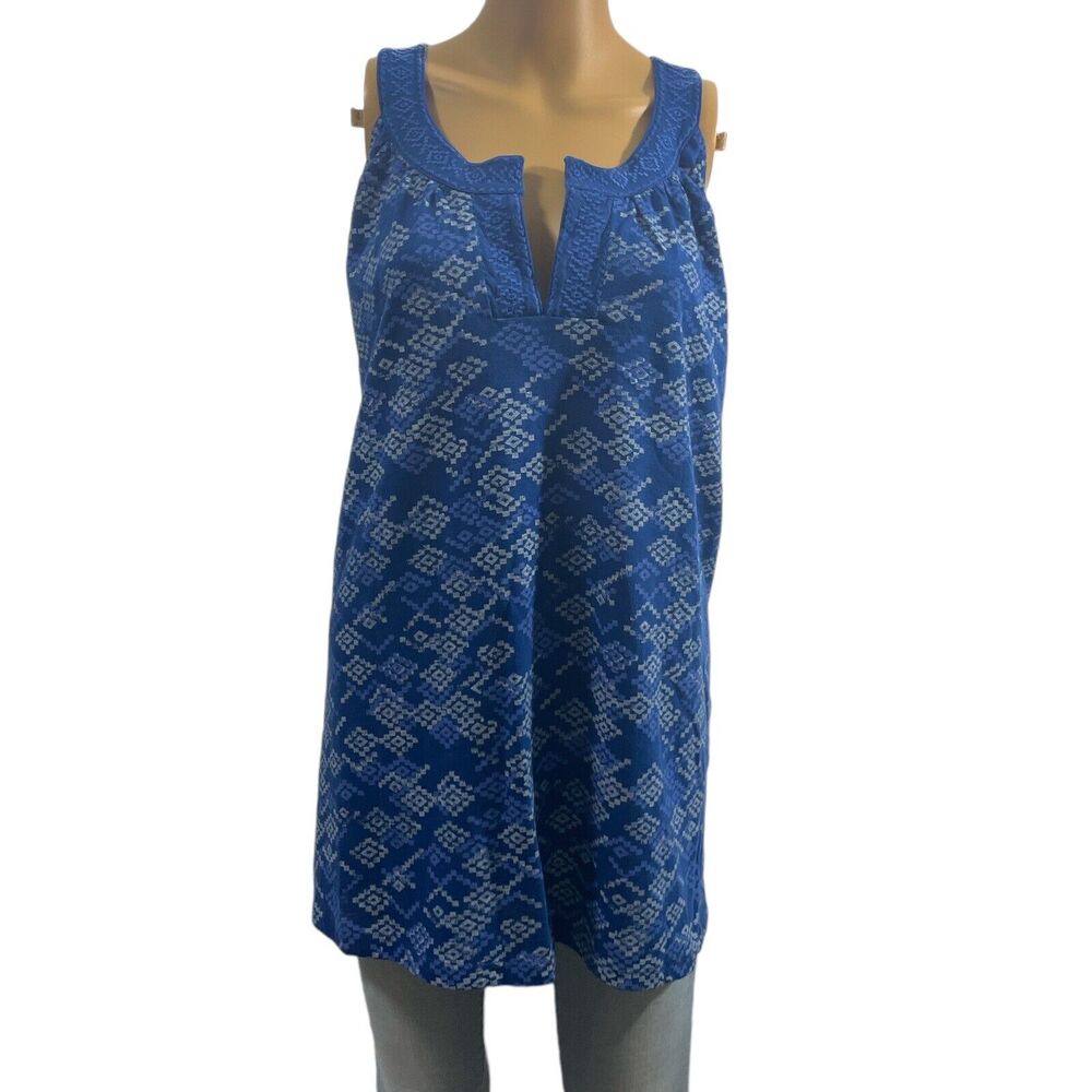 North Crest Women's Blouse Top Sleeveless Geometric Print SZ/ 3X